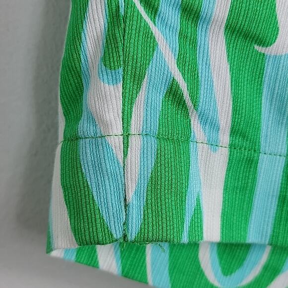 Lilly Pulitzer Women's The Chipper Short in Green Blue White Size 0 ALTERED FLAW - Picture 12 of 13